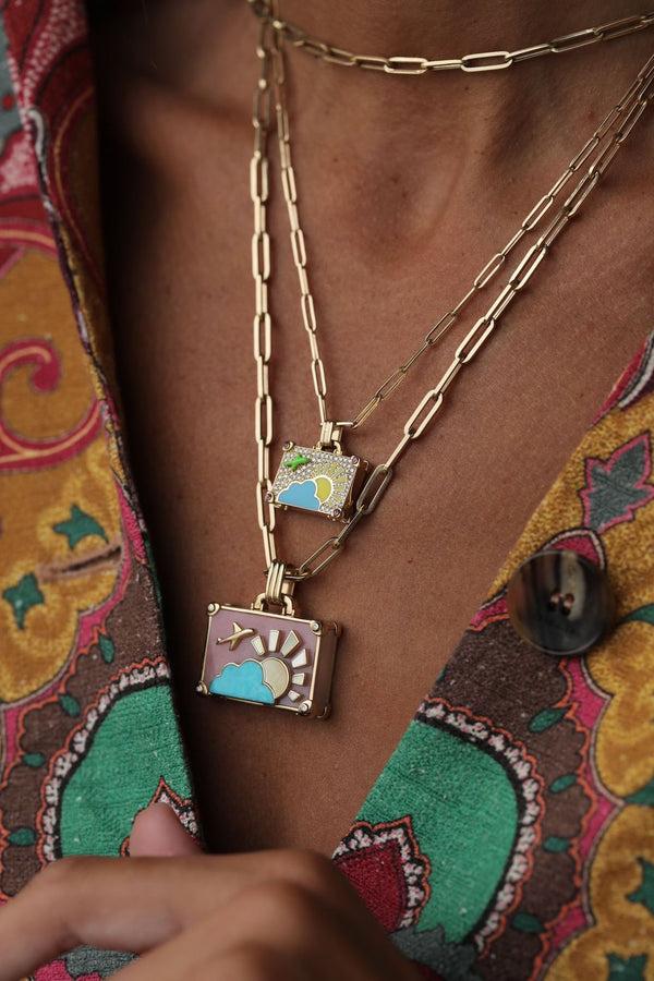 Nevernot ‘Flamingo Sunset' Suitcase