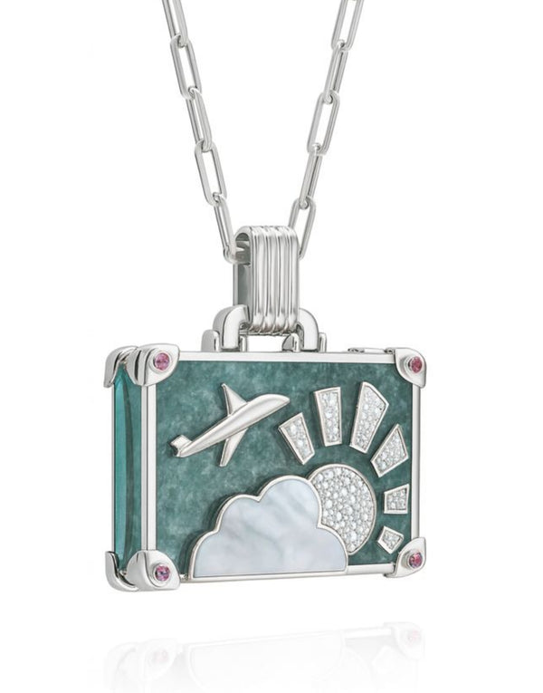 Nevernot ‘Game Changer’ XL White Suitcase Necklace