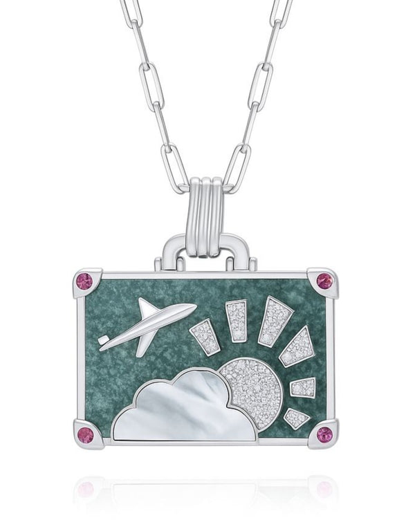 nevernot ‘Game Changer’ XL White Suitcase Necklace