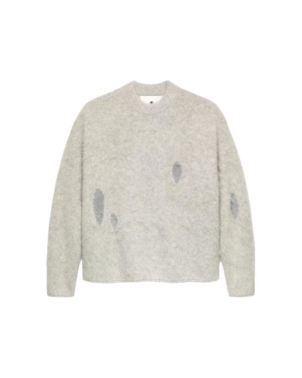 new amsterdam surf association ALPACA BLEND CREWNECK GREY GREY