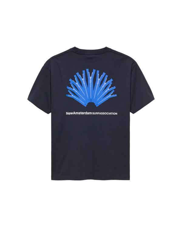 New Amsterdam Surf Association BACK ZIP TEE NAVY NAVY