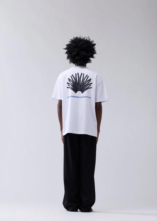 new Amsterdam Surf Association BACK ZIP TEE WHITE WHITE