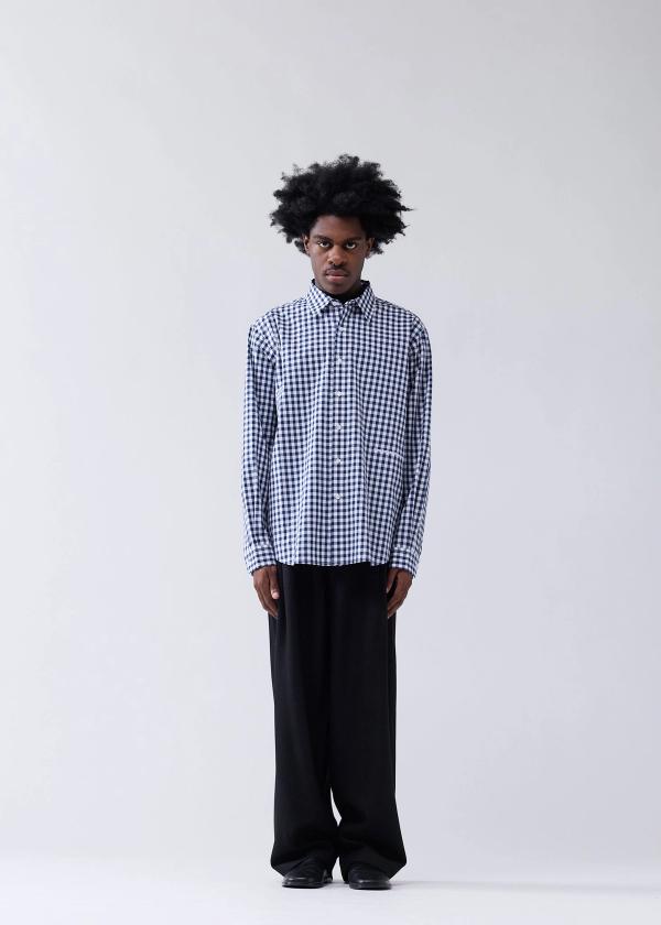 New Amsterdam Surf Association BEACH SHIRT POPLIN NAVY CHECK NAVY CHECK