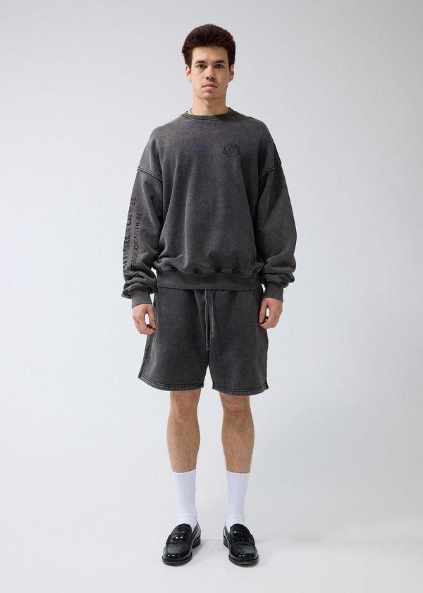 New Amsterdam Surf Association LOGO CREWNECK WASHED BLACK WASHED BLACK