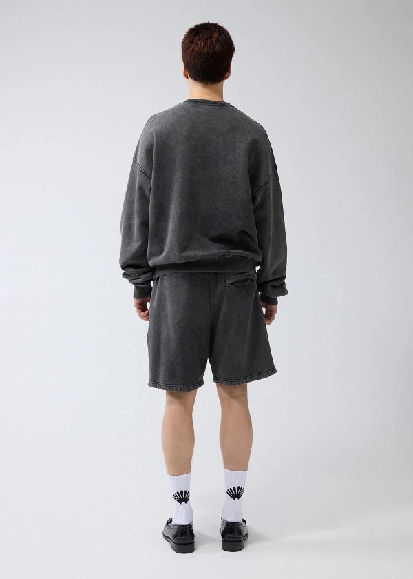 New Amsterdam Surf Association LOGO CREWNECK WASHED BLACK WASHED BLACK