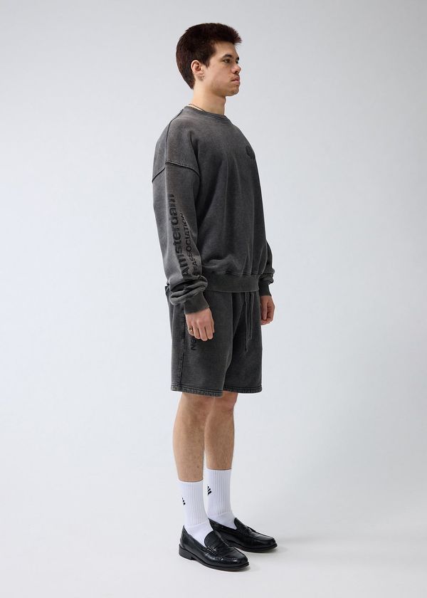 New Amsterdam Surf Association LOGO CREWNECK WASHED BLACK WASHED BLACK