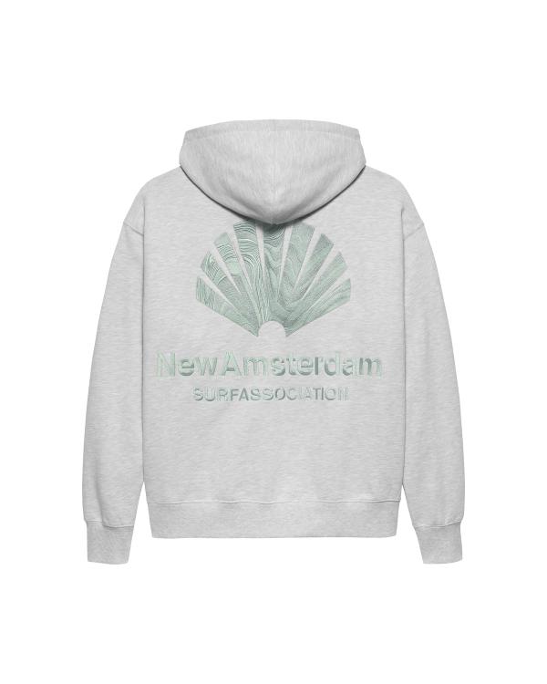 New Amsterdam Surf Association Logo Hoodie ASH/TEAL