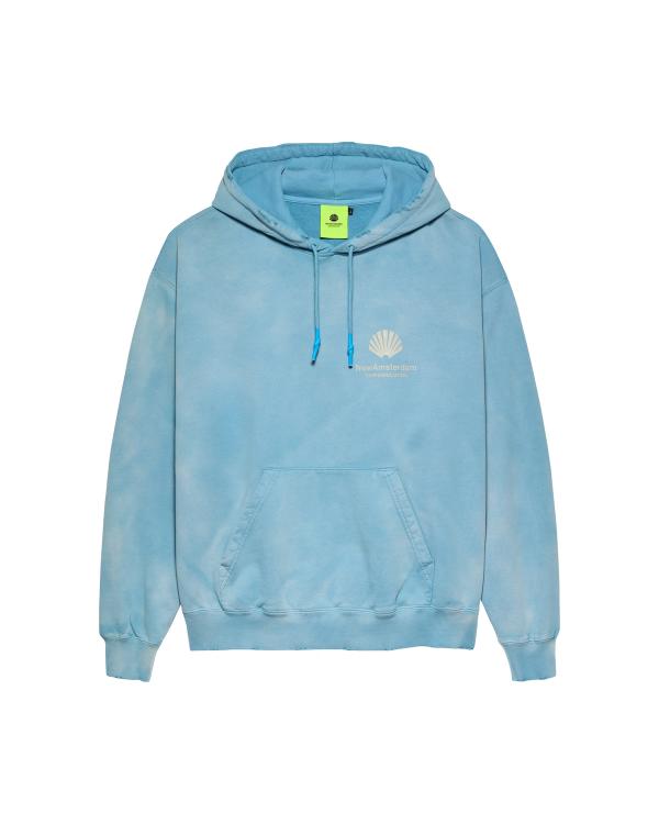 new amsterdam surf association LOGO HOODIE WASHED BLUE WASHED BLUE