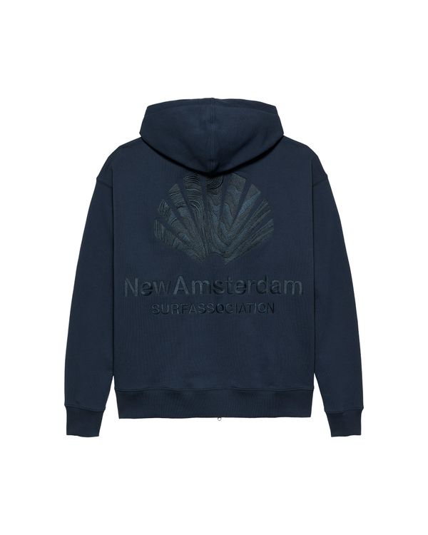 New Amsterdam Surf Association LOGO HOODIE ZIP-UP NAVY/NIGHT NAVY/NIGHT