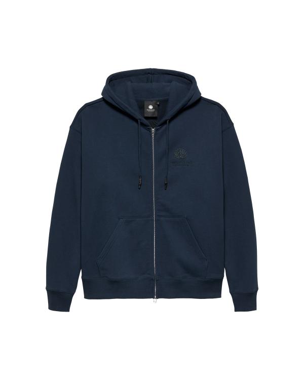 new amsterdam surf association LOGO HOODIE ZIP-UP NAVY/NIGHT NAVY/NIGHT