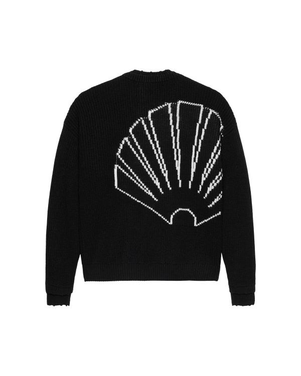 New Amsterdam Surf Association LOGO KNIT RAW EDGE BLACK/WHITE BLACK/WHITE