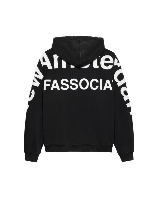 New Amsterdam Surf Association LOGO LINE HOODIE BLACK BLACK