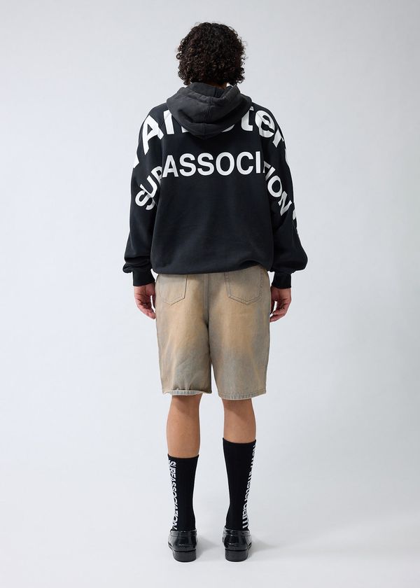 New Amsterdam Surf Association LOGO LINE HOODIE BLACK BLACK