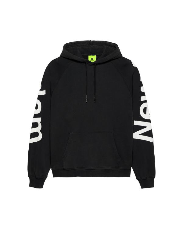 new amsterdam surf association LOGO LINE HOODIE BLACK BLACK