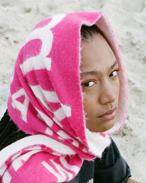 New Amsterdam Surf Association Logo Scarf MAGENTA/ECRU