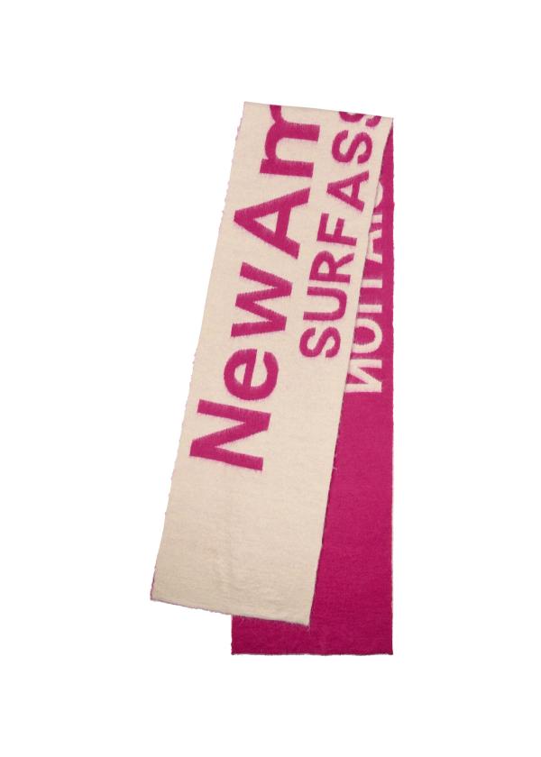 new amsterdam surf association logo scarf MAGENTA/ECRU
