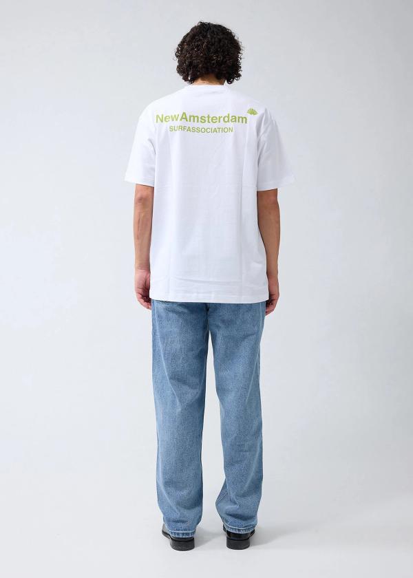 New Amsterdam Surf Association LOGO TEE WHITE/GREEN WHITE/GREEN