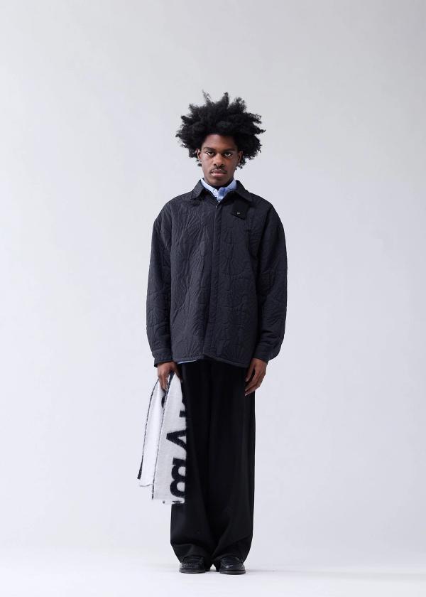 New Amsterdam Surf Association QUILTED OVERSHIRT BLACK BLACK