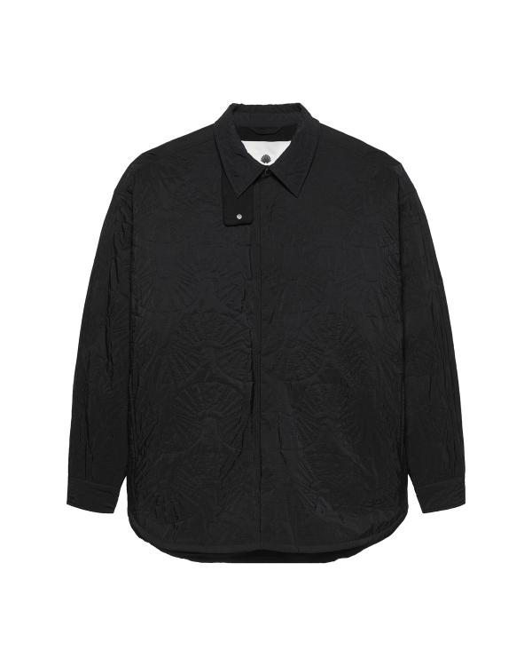 new amsterdam surf association QUILTED OVERSHIRT BLACK BLACK
