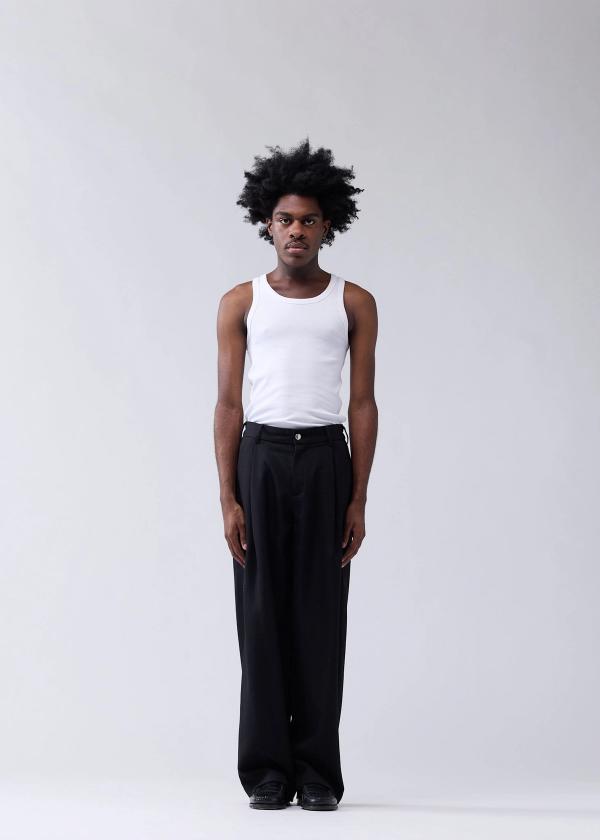 New Amsterdam Surf Association WOOL AFTER TROUSER BLACK BLACK