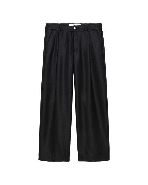 new amsterdam surf association WOOL AFTER TROUSER BLACK BLACK
