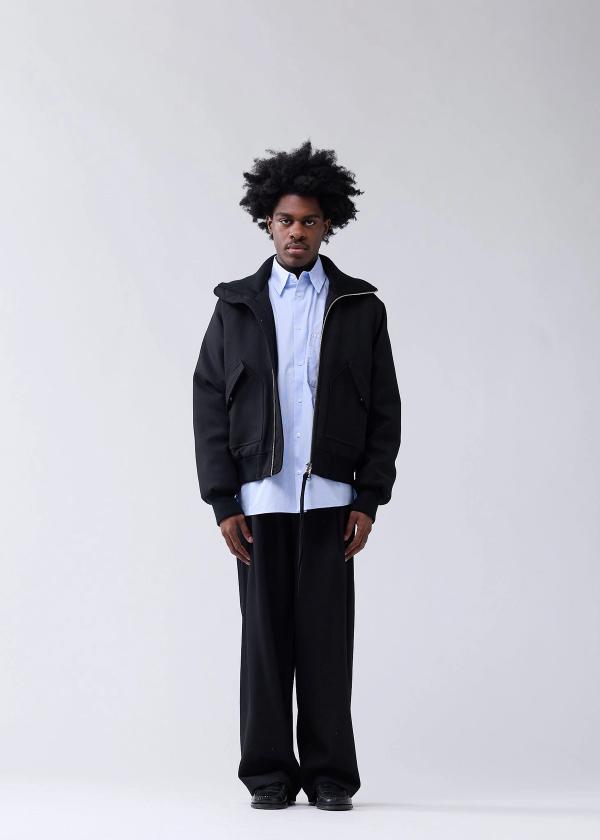 New Amsterdam Surf Association WOOL BOMBER JACKET BLACK BLACK