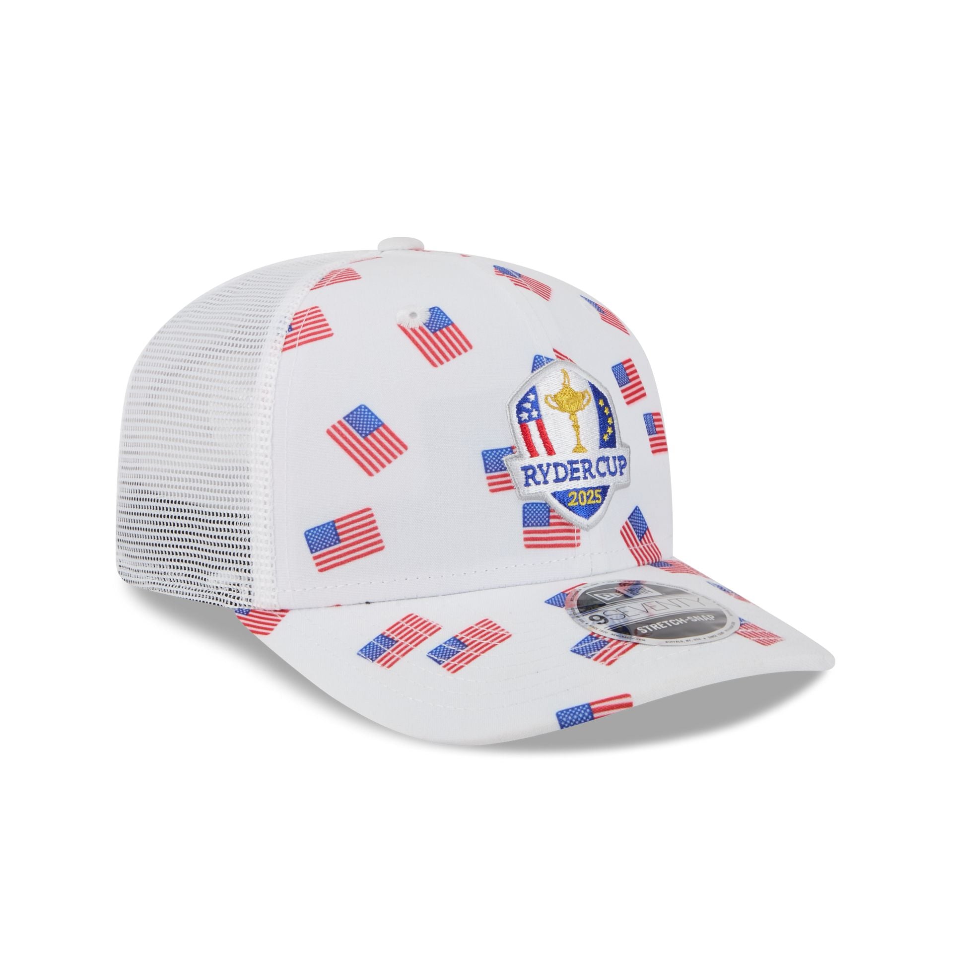 New Era 2025 Ryder Cup Flag Pattern 9SEVENTY Trucker