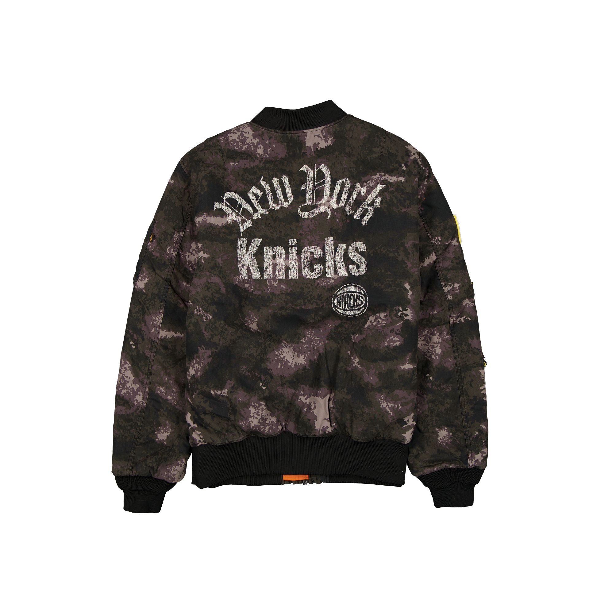 New Era Alpha Industries Black Camo MA-1 Bomber Jacket