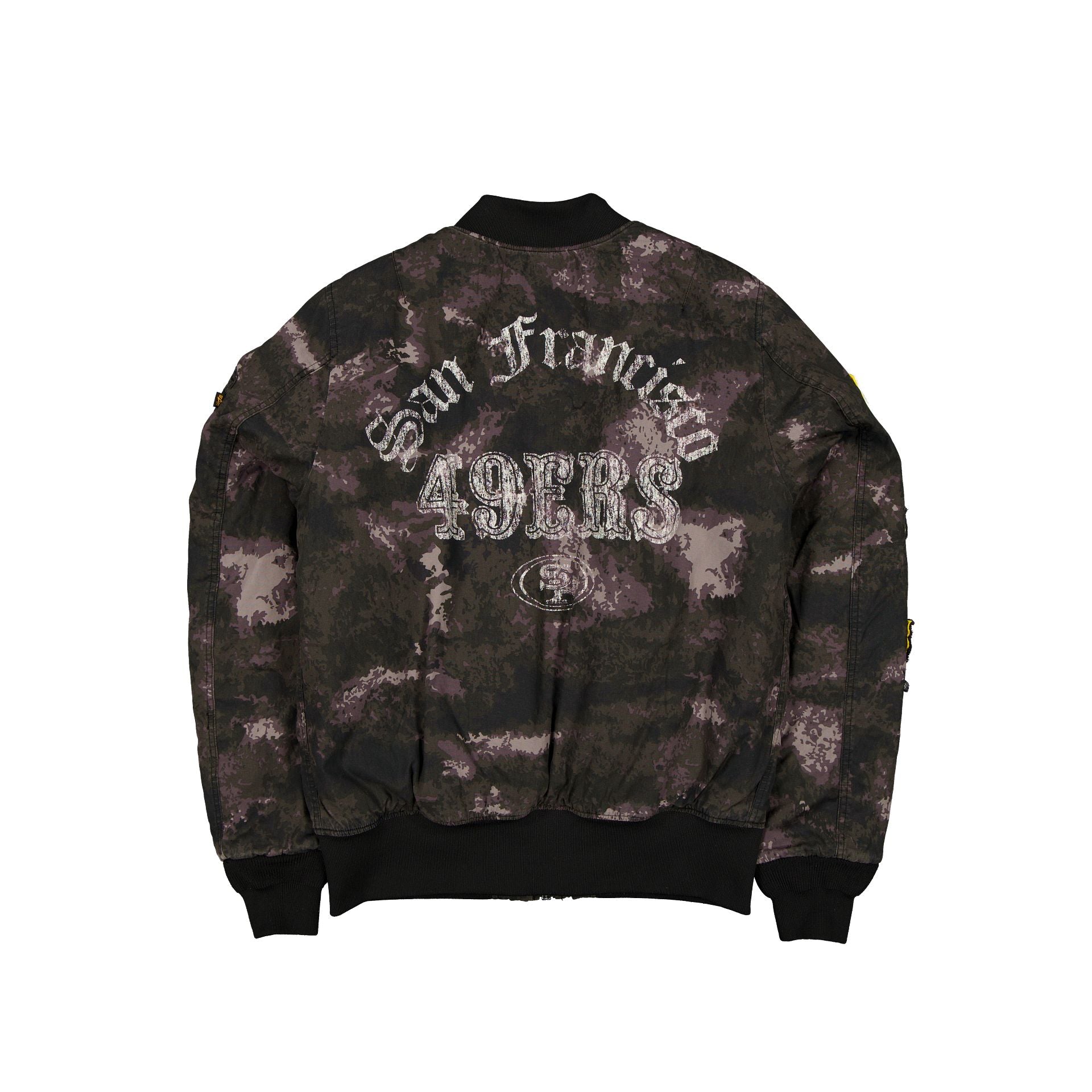 New Era Alpha Industries Black Camo MA-1 Bomber Jacket