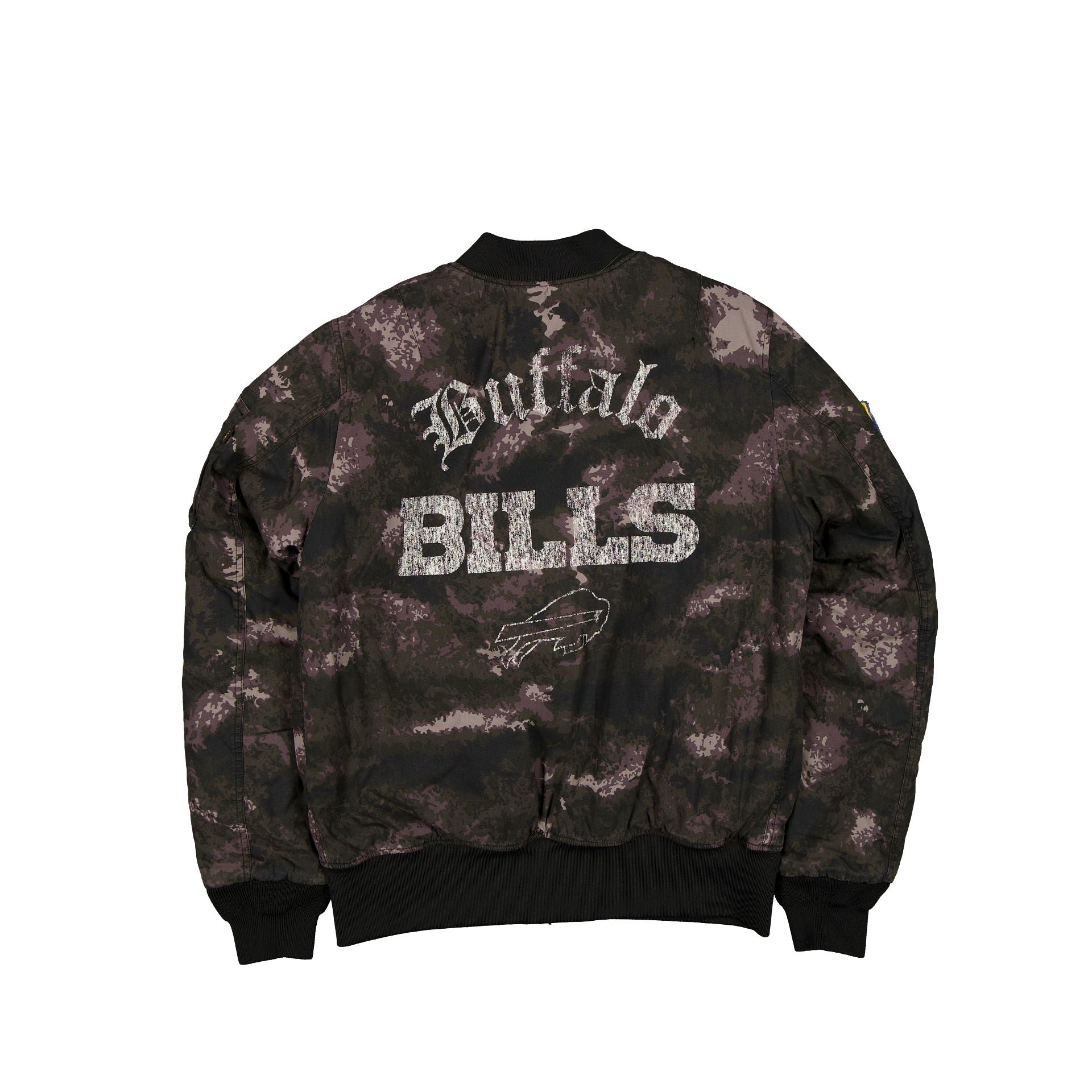 New Era Alpha Industries Black Camo MA-1 Bomber Jacket