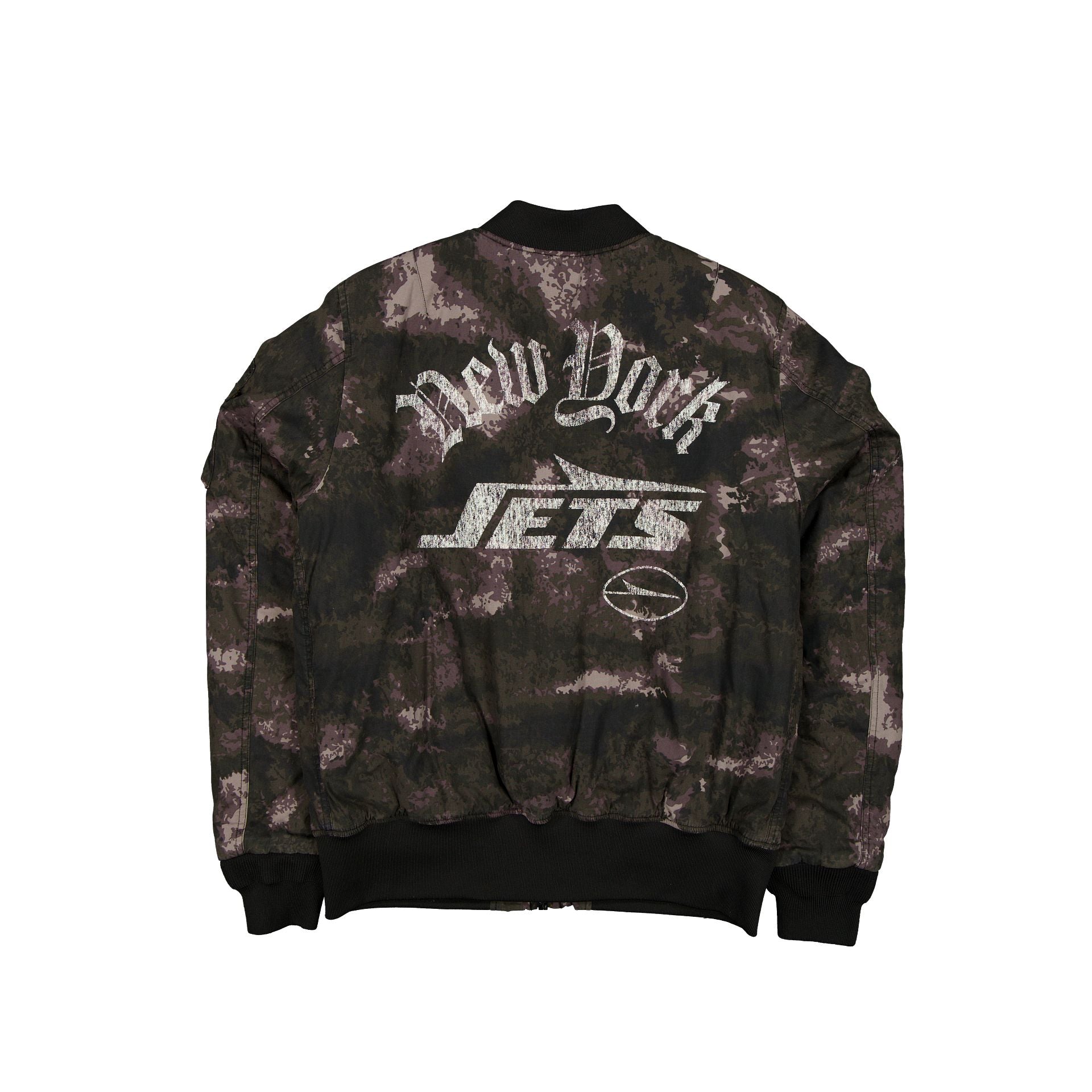 New Era Alpha Industries Black Camo MA-1 Bomber Jacket