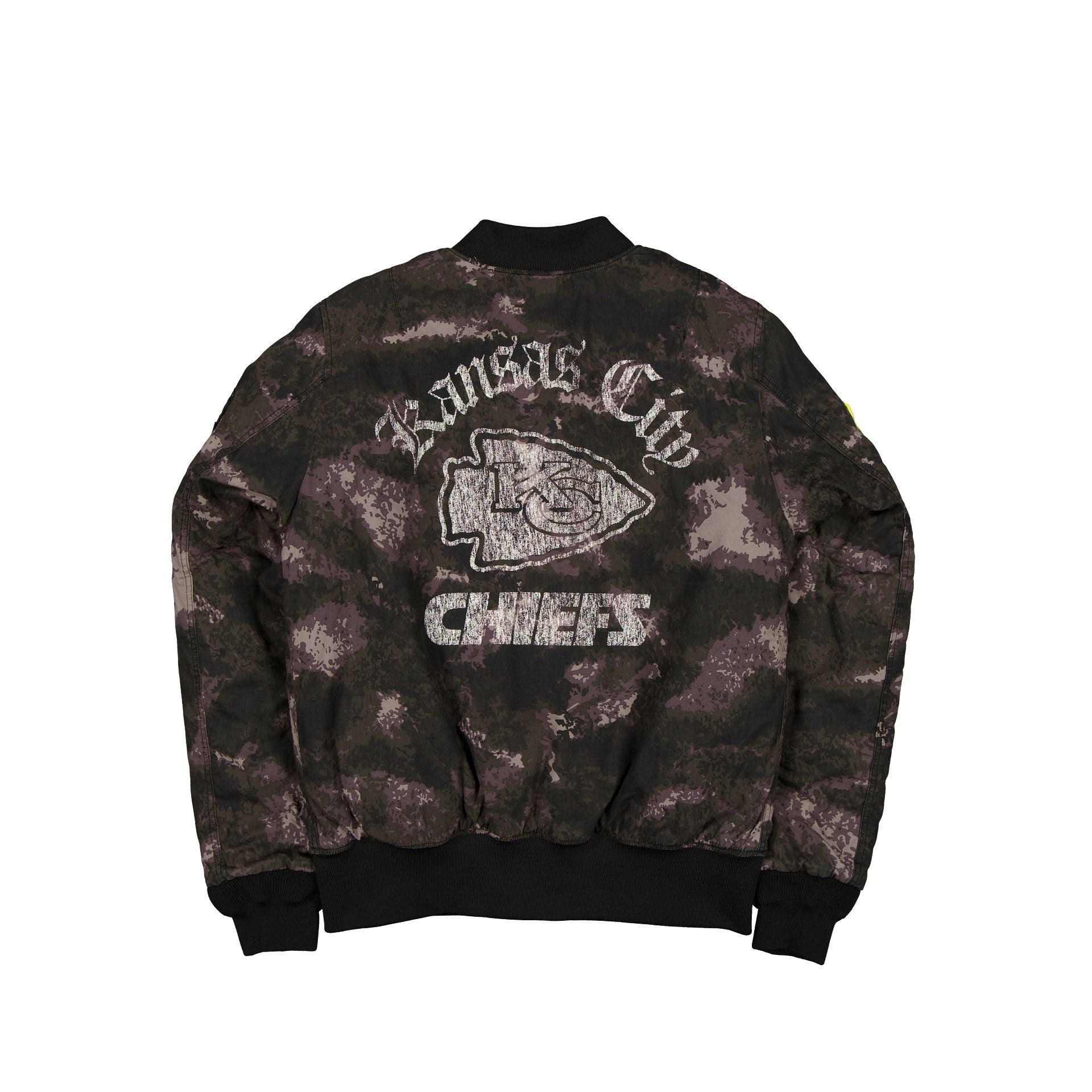 New Era Alpha Industries Black Camo MA-1 Bomber Jacket
