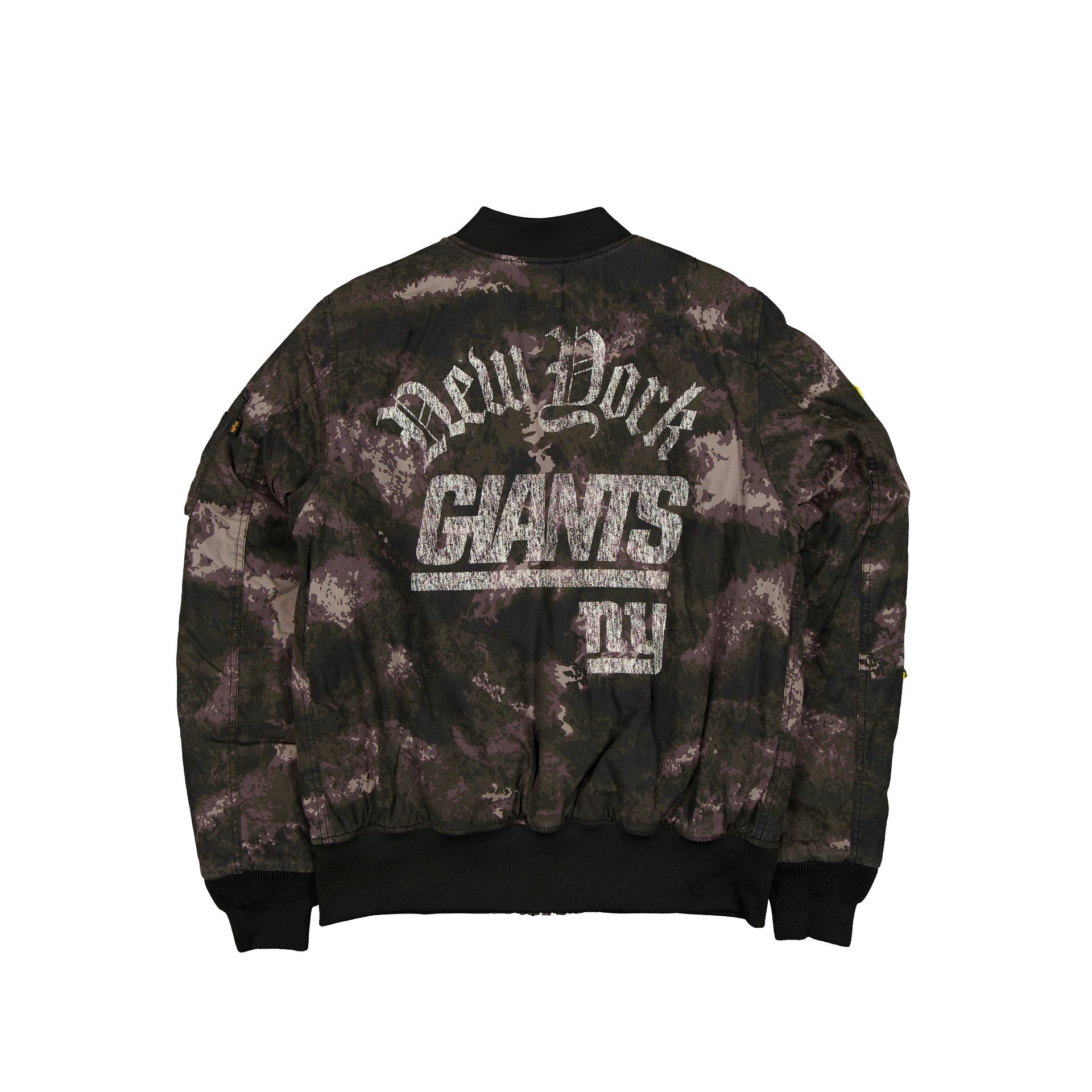 New Era Alpha Industries Black Camo MA-1 Bomber Jacket