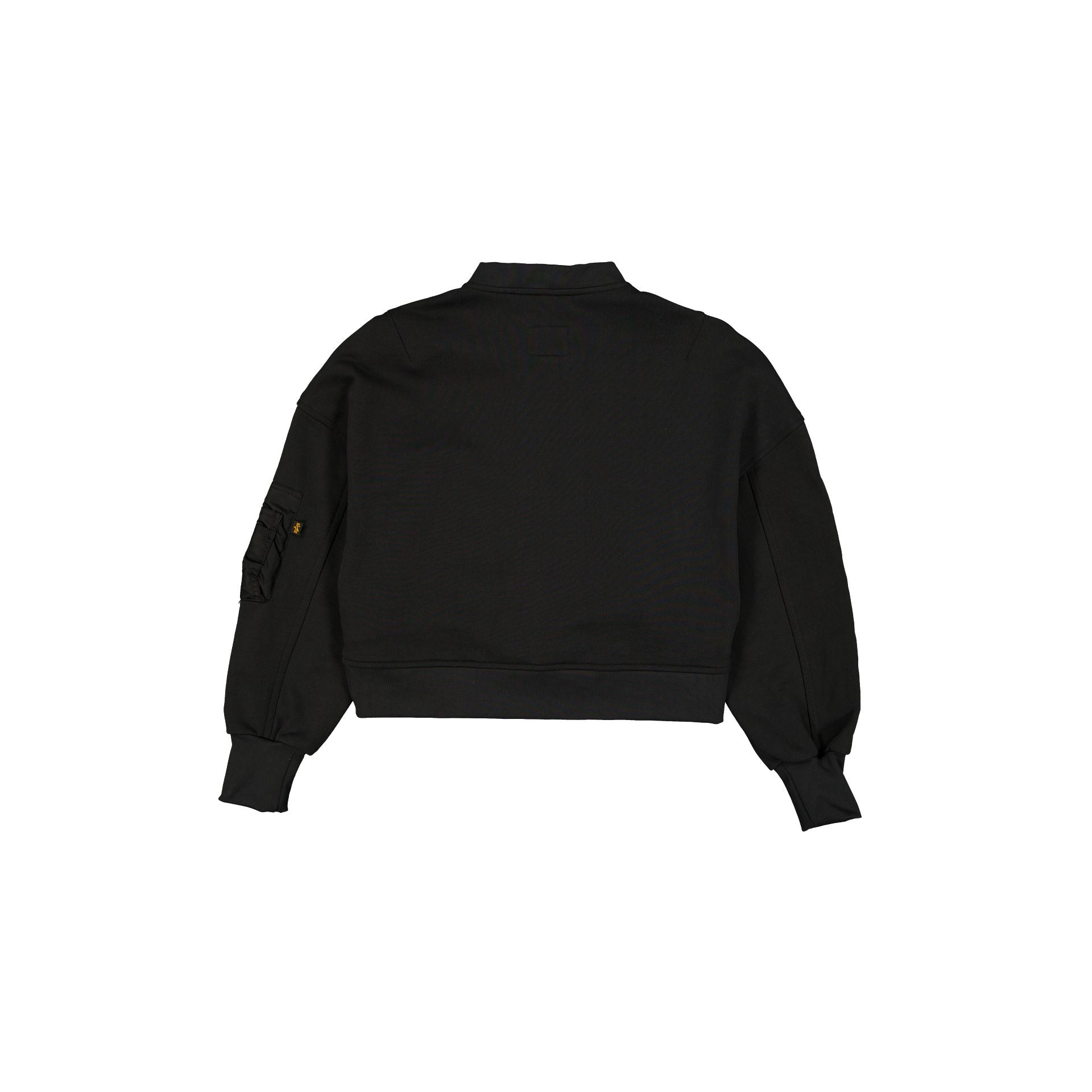 New Era Alpha Industries Black Women's Full Zip Cropped Fleece Jacket