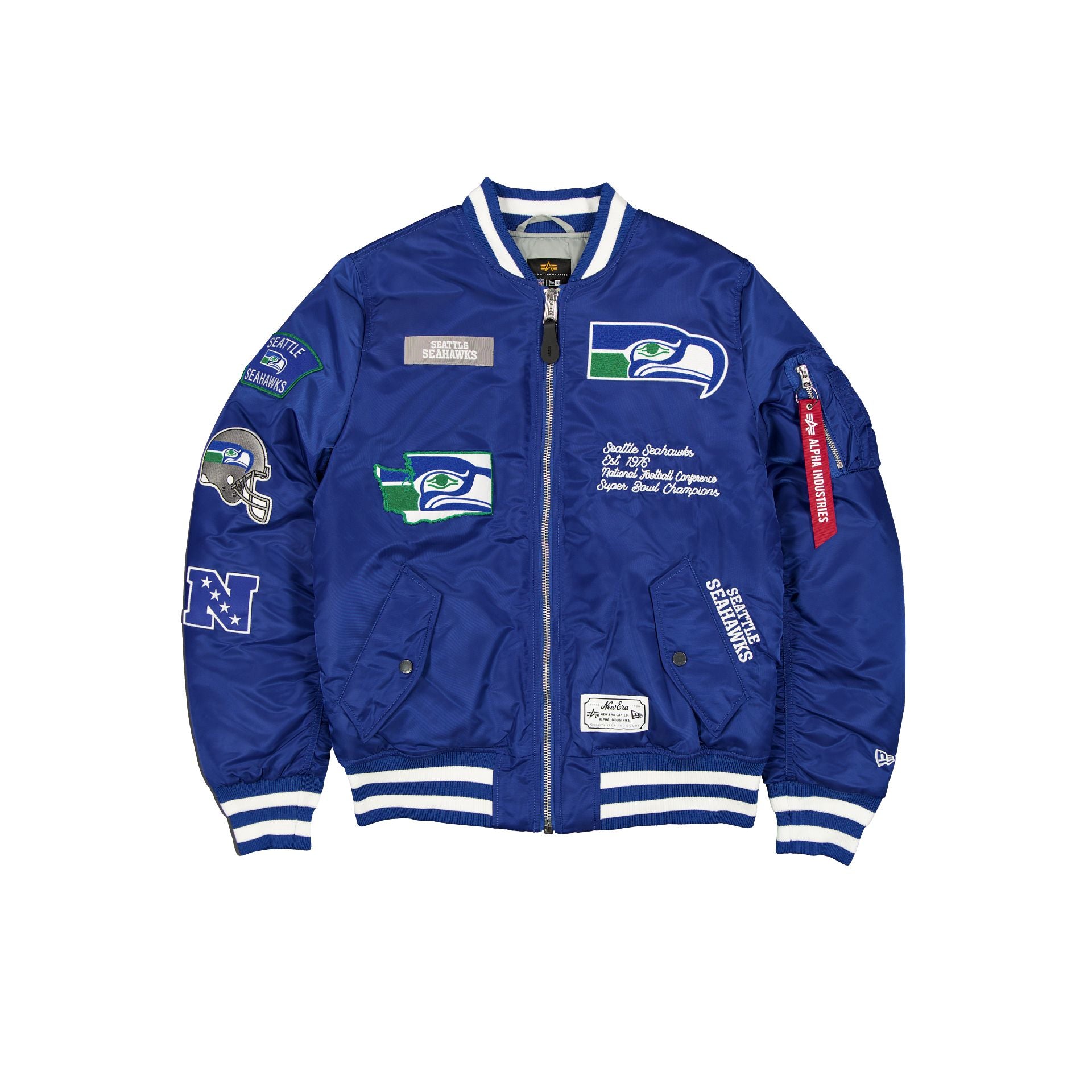 new era Alpha Industries Historic Blue MA-1 Bomber Jacket