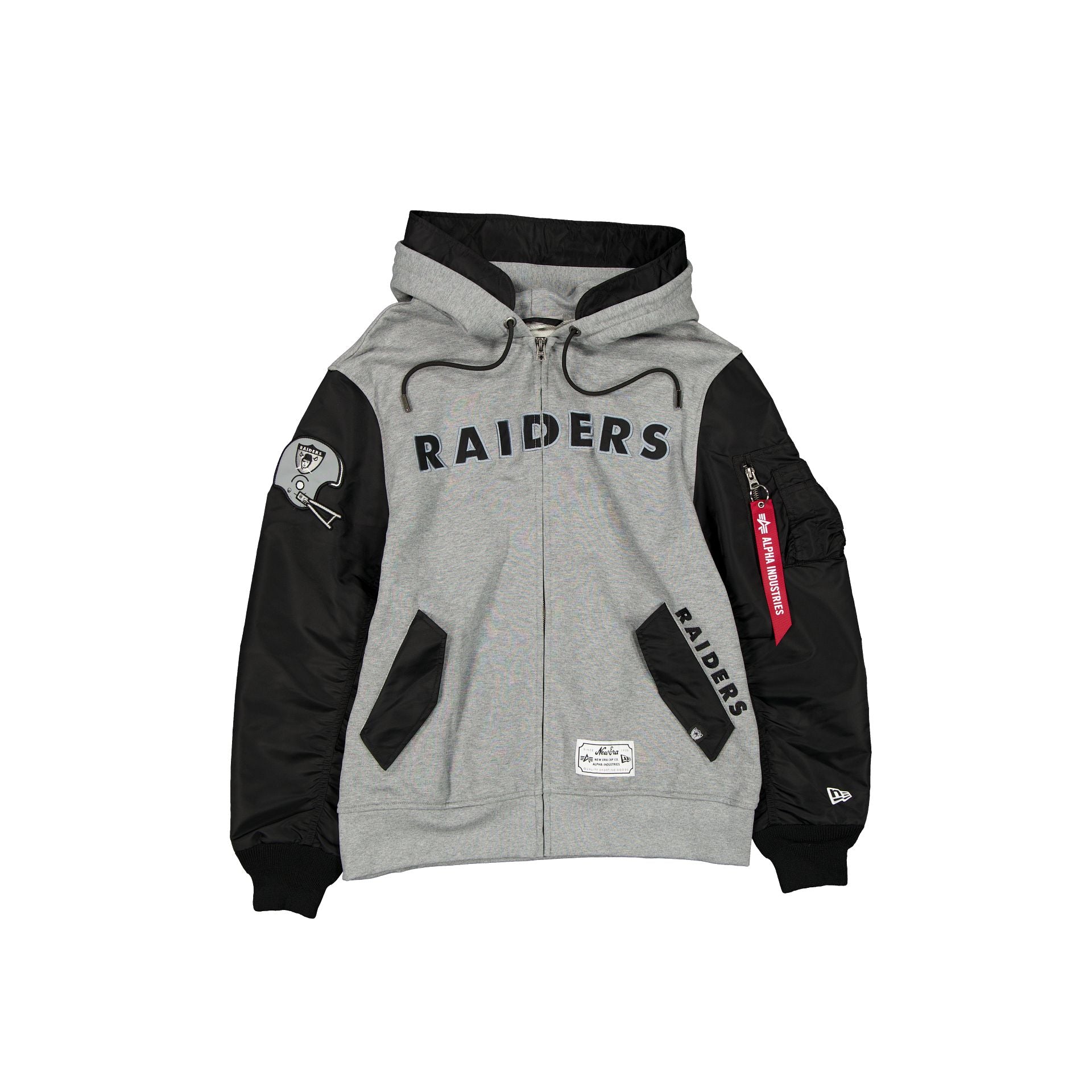 new era Alpha Industries Historic Gray MA-1 Full Zip Fleece Jacket