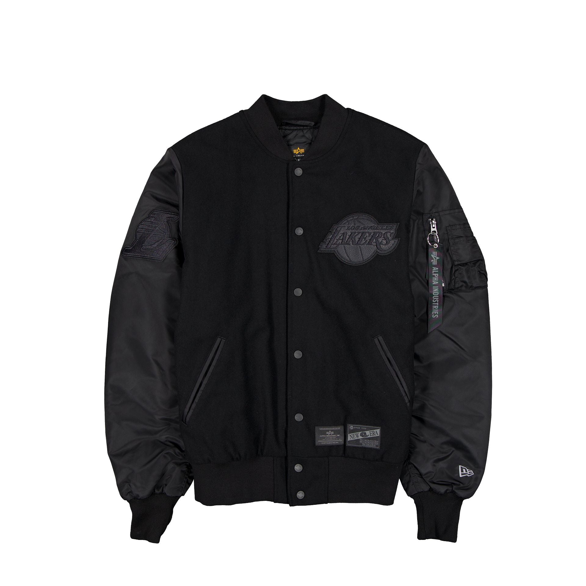 New Era Alpha Industries MA-1 Wool Varsity Jacket Black