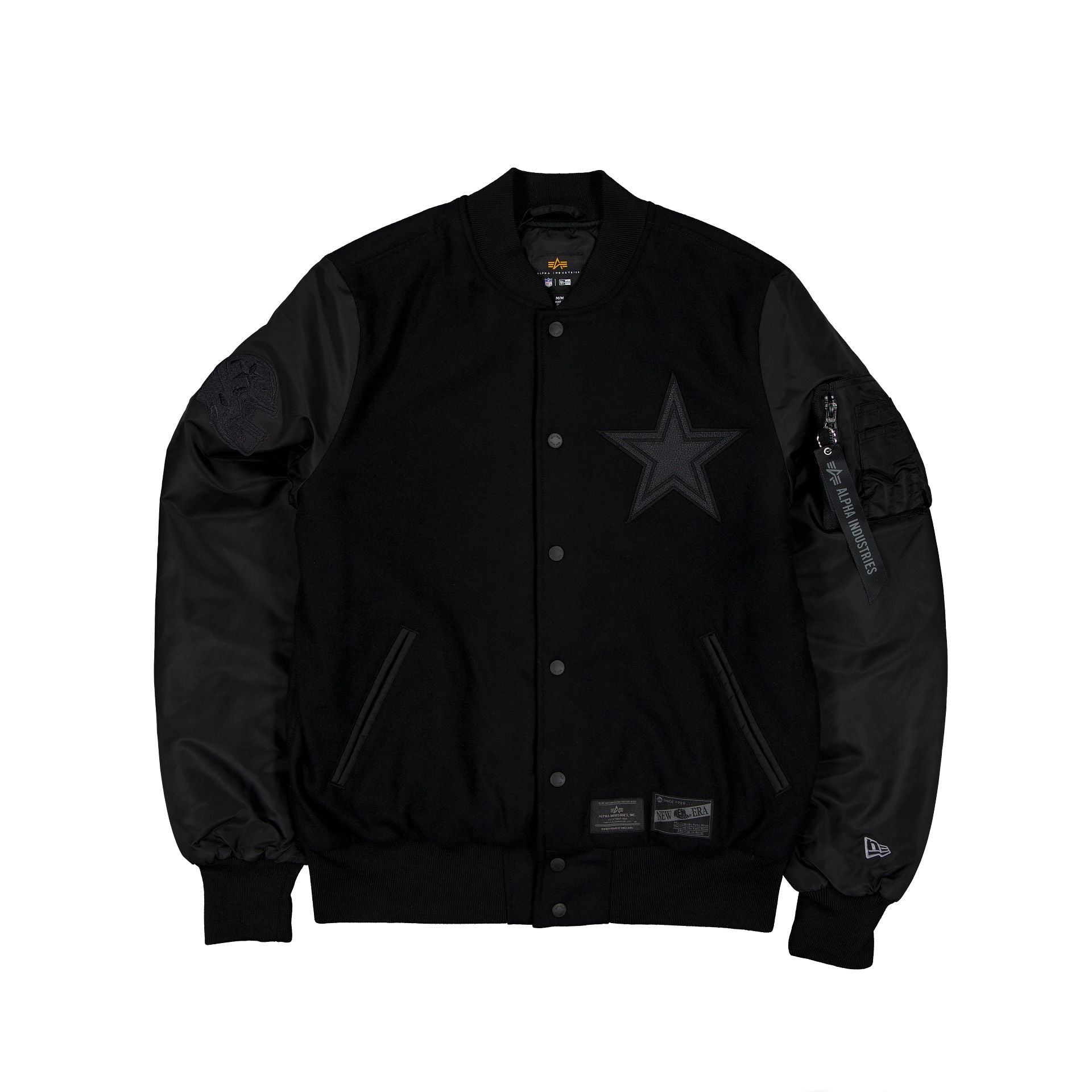 new era Alpha Industries MA-1 Wool Varsity Jacket Black
