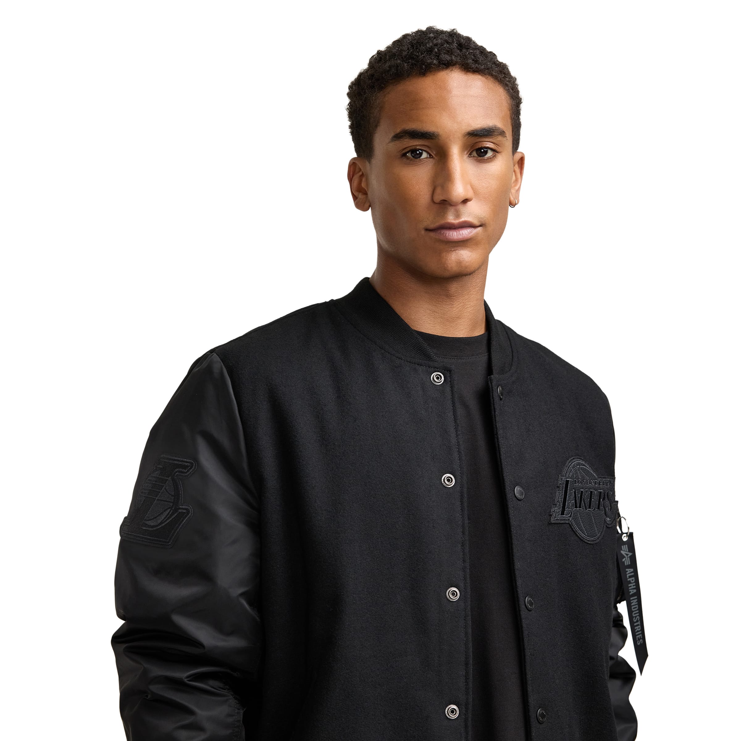 New Era Alpha Industries MA-1 Wool Varsity Jacket Black