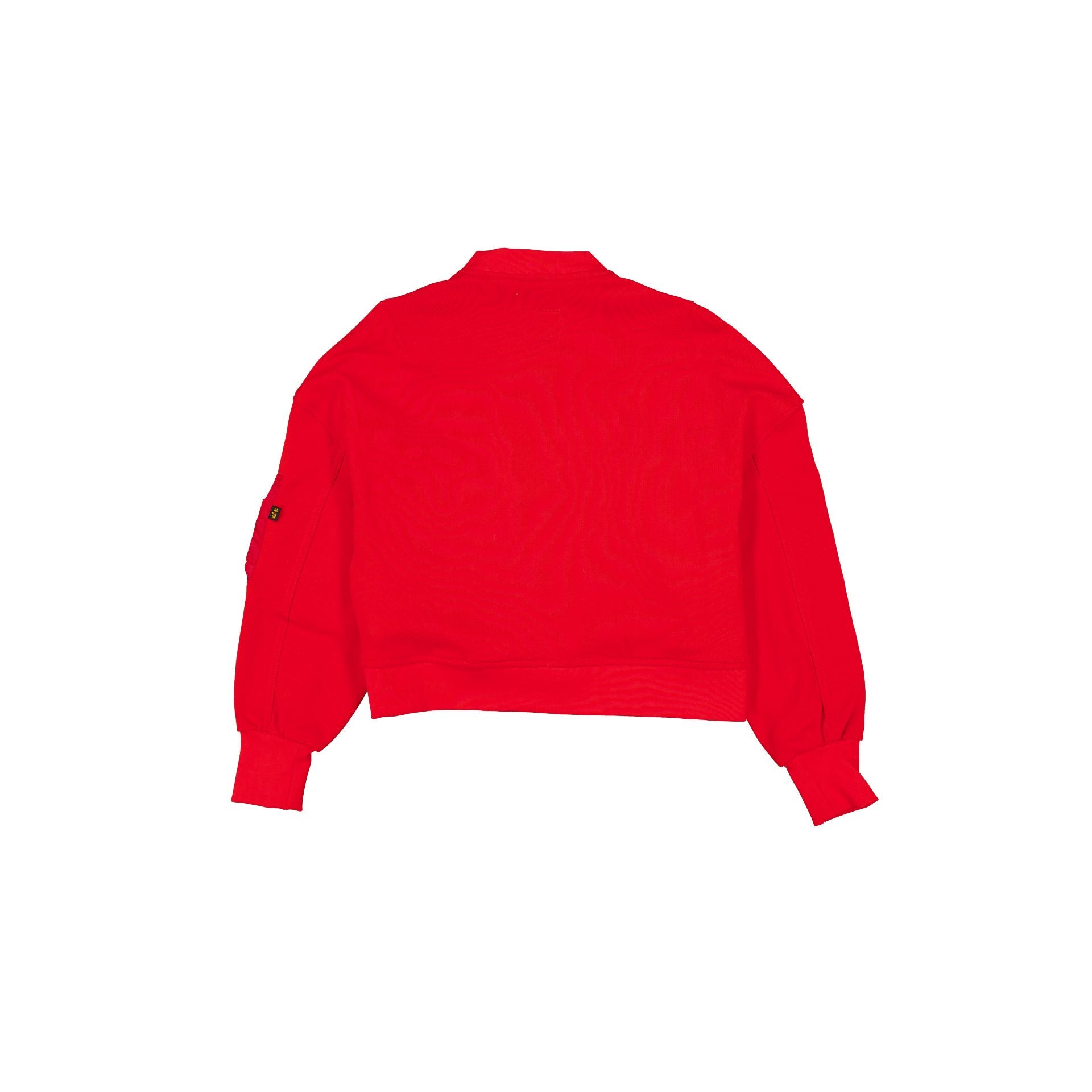 New Era Alpha Industries Red Women's Full Zip Cropped Fleece Jacket