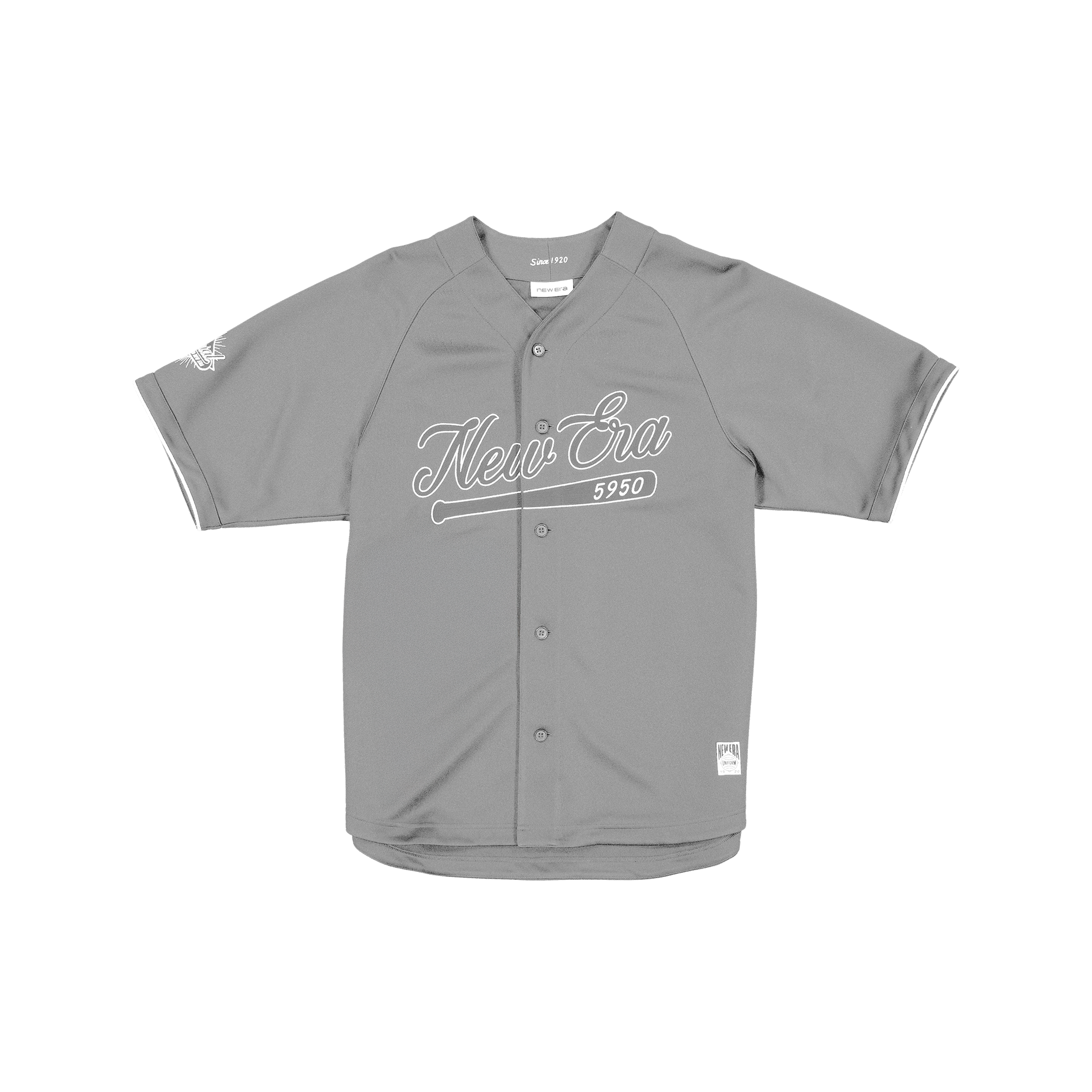 new era Batter's Eye Raglan Baseball Mirage Gray Jersey