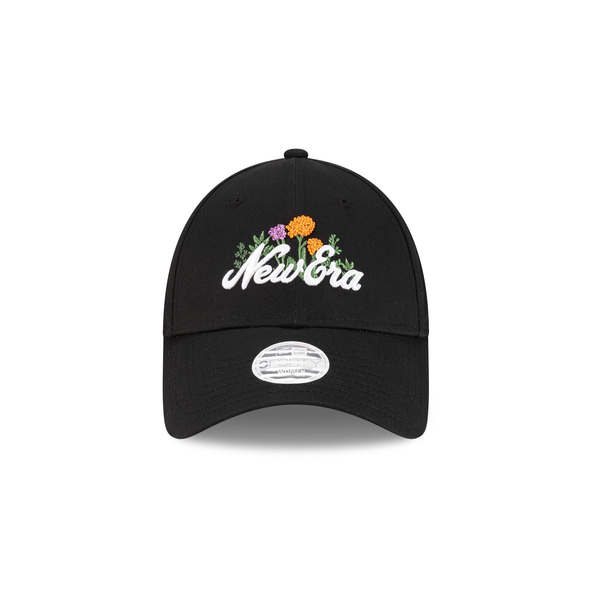 New Era Beaded Floral Black Women's 9FORTY Adjustable