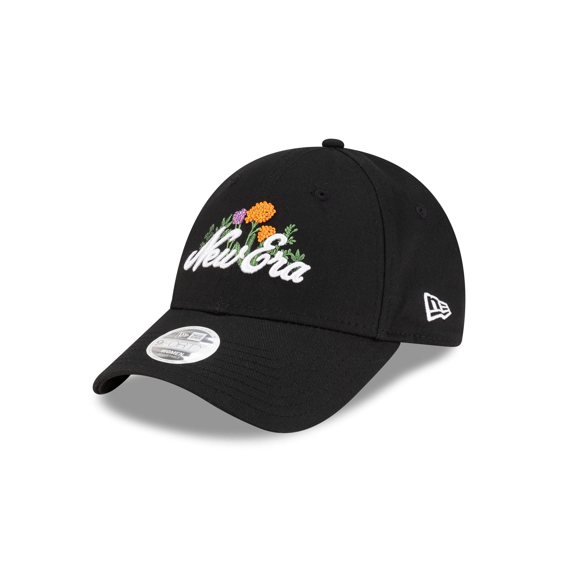 new era Beaded Floral Black Women's 9FORTY Adjustable