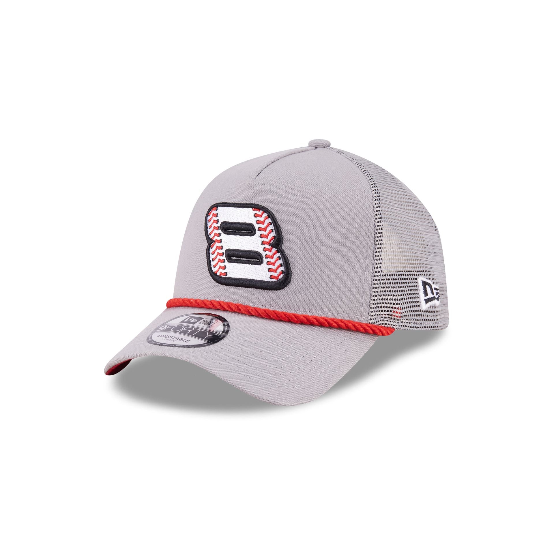 New Era Dale Earnhardt Jr. X Budweiser Gray 9FORTY A-Frame Trucker