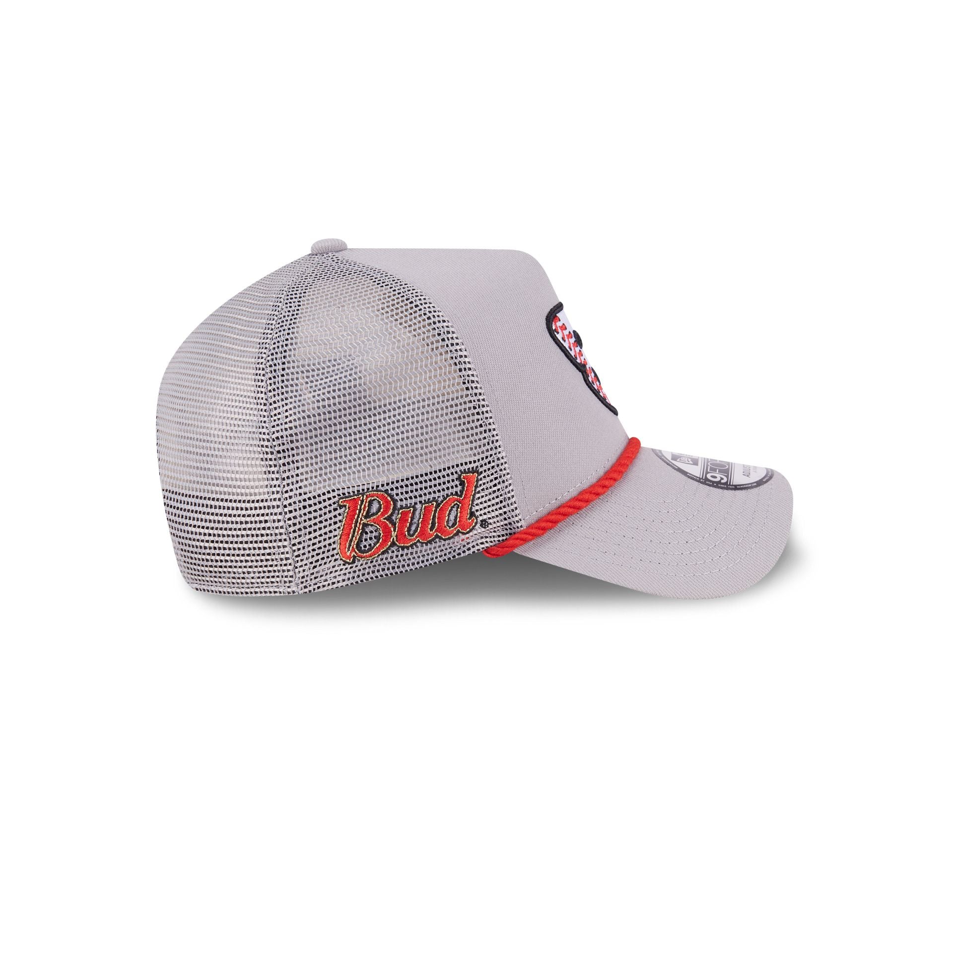 New Era Dale Earnhardt Jr. X Budweiser Gray 9FORTY A-Frame Trucker