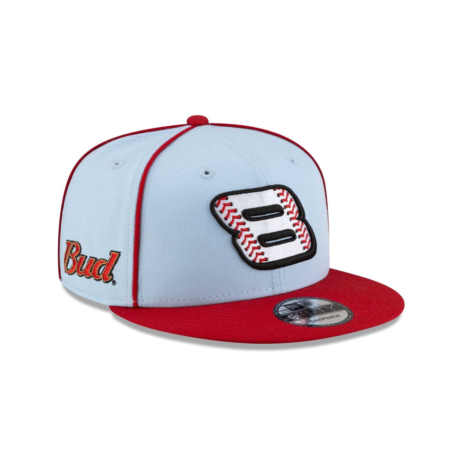 new era Dale Earnhardt Jr. x Budweiser Sky Blue 9FIFTY Snapback