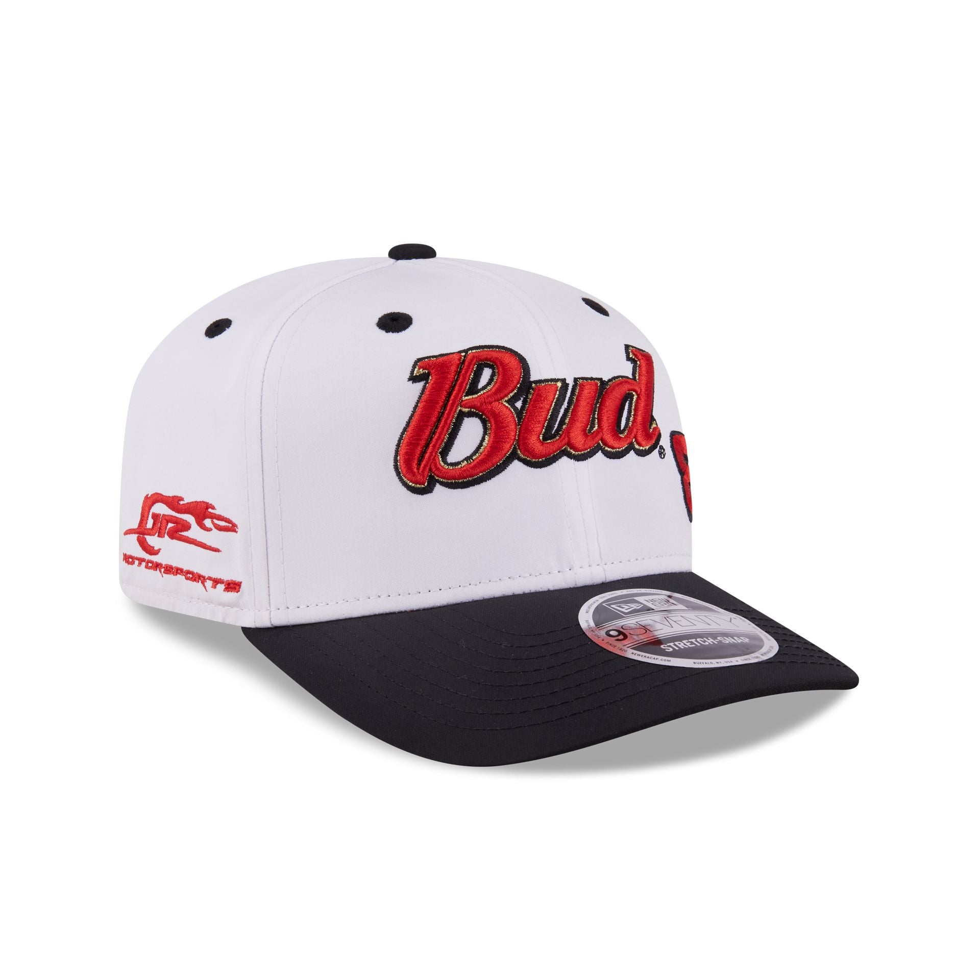 new era Dale Earnhardt Jr. x Budweiser White 9SEVENTY Stretch-Snap