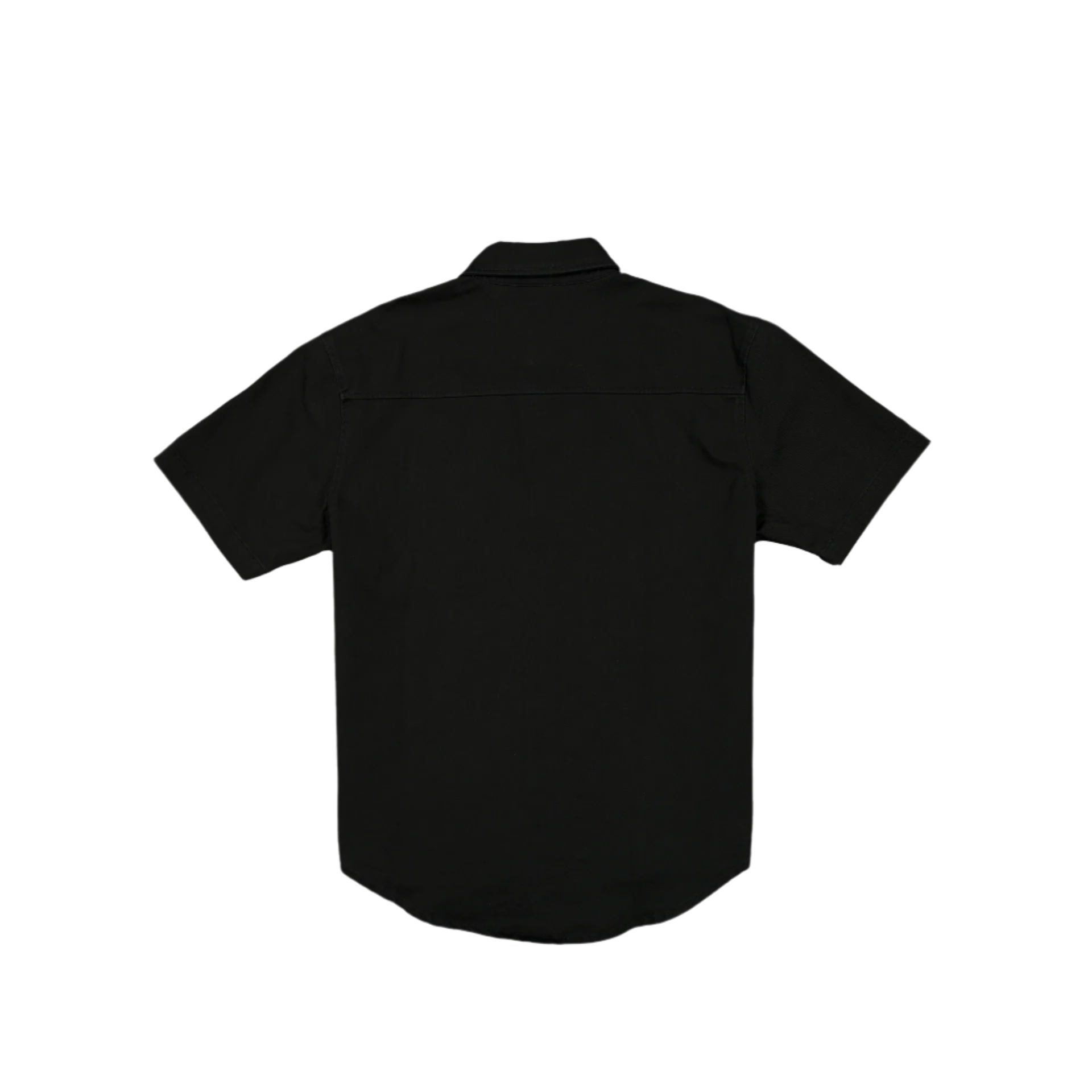 New Era Ellicott Black Twill Half Sleeve Button Up Shirt