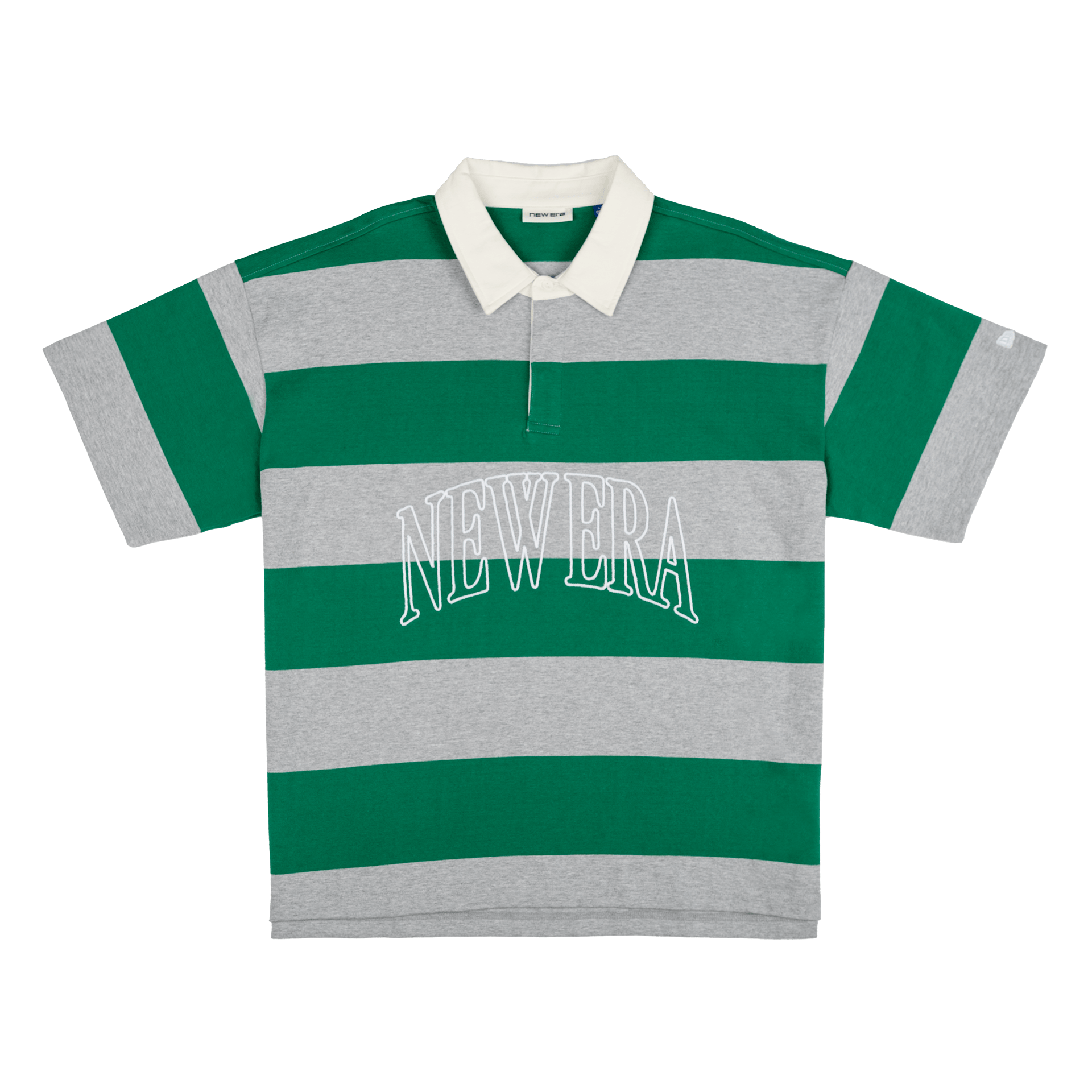 new era Embroidered Yarn Dye Kelly Green Rugby Shirt