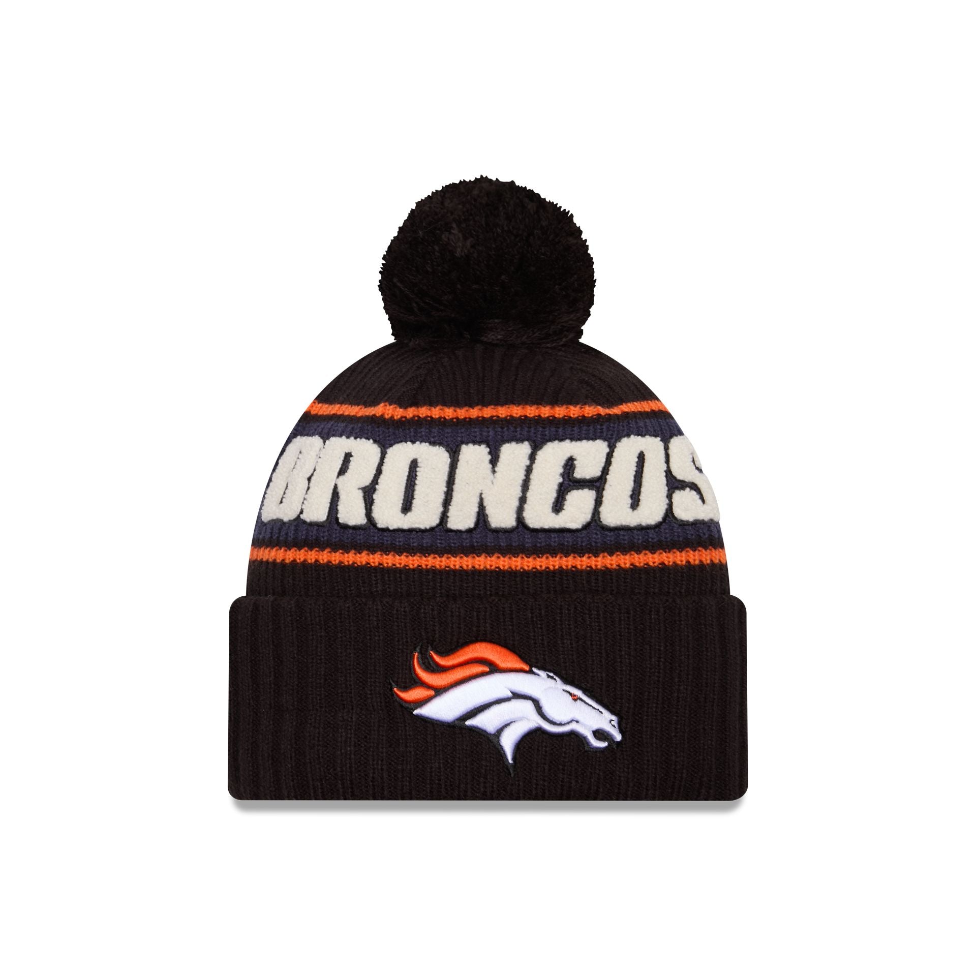 new era 2024 Cold Weather Black Pom Knit